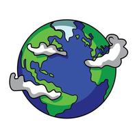 ilustración del globo del mundo vector