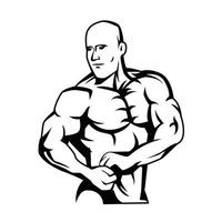 Fit Body Builder Illustration vector