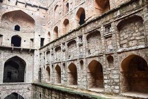 Agrasen Ki Baoli Step Well situated in the middle of Connaught placed New Delhi India, Old Ancient archaeology Construction photo
