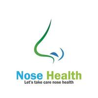 diseño de plantilla de ilustración de vector de icono de cuidado de la salud de la nariz