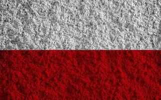 Flag of Poland on a textured background. Concept collage. photo