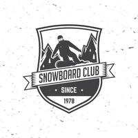 club de snowboard ilustración vectorial vector