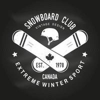 Snowboard Club. Vector illustration. Concept for shirt, print, stamp or tee.