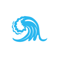 blue water wave line icon in the sea png