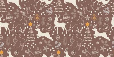 Winter and Christmas Themed Seamless Pattern vector