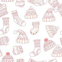 Winter and Christmas Themed Seamless Pattern vector