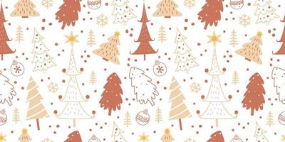 Winter and Christmas Themed Seamless Pattern vector