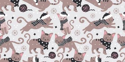 Winter and Christmas Themed Seamless Pattern vector