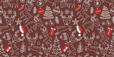 Winter and Christmas Themed Seamless Pattern vector