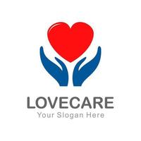 love care logo vector