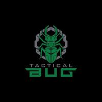 Tactical bug logo design vector