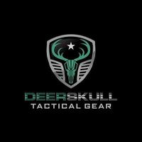 Deer Skull Tactical logo design illustration vector