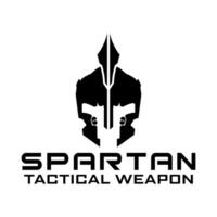 Spartan Weapon gun  tactical logo design vector