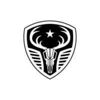 Deer Skull Tactical logo design vector