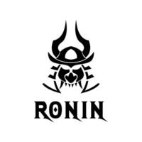 Black Ninja Ronin  Samurai Logo vector