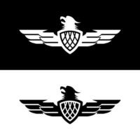 Tactical eagle military logo design vector illustration