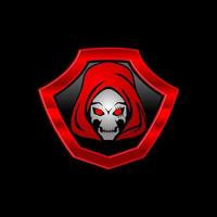 Reaper Red Shield logo design vector
