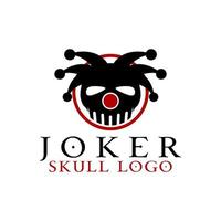 Joker Skull logo design icon vector