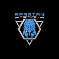 modern spartan helmet tactical  logo design vector