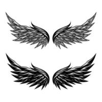 Devil angel Wings isolated vector template design