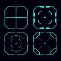 Futuristic Elements Scanning cross hairs vector