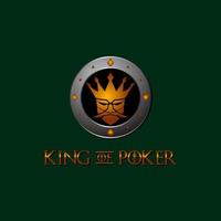 King of poker logo design template gambling logo vector