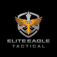 Elite Eagle Shield military logo design vector