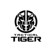 diseño de logotipo de tigre táctico vector