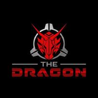 The Dragon Head in Scope Tatical Military Logo Design vector