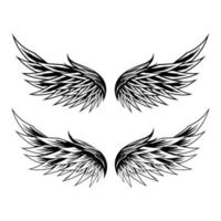 diseño de plantilla de vector aislado de alas de ángel