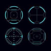 Circle Futuristic Elements Scanning crosshairs vector