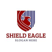 Shield  Eagle vector  logo design illustration template