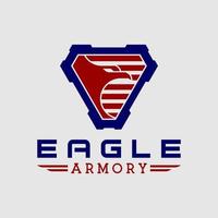 Eagle Armory logo design vector  illustration template