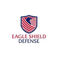 Eagle Shield defense militari  logo design template vector