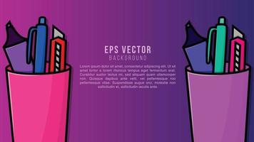 Purple Gradient Back To School Shape Background Abstract EPS Vector