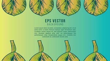 Green Yellow Gradient Leaves Shape Background Abstract EPS Vector