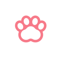 Dog and cat paws with sharp claws. cute animal footprints png