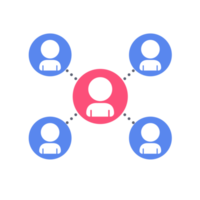 People icon. Social spacing with covid-19 patients to prevent the spread of pathogens. png