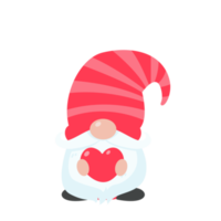 gnomo di natale. un piccolo gnomo che indossa un cappello di lana rosso. festeggiare il natale png