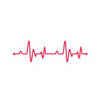 Heartbeat graph Concept of helping patients and exercising for health. png