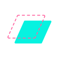 Memphis Elements. simple geometric line object structure shape png