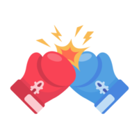 Boxing gloves. Fighting sports competition. png