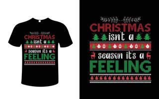 Christmas T-shirt design Free Vector