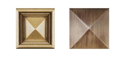 Mock up square wooden blocks for wall decoration isolated on white background with clipping path photo