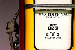 Close up fuel gasoline dispenser background photo