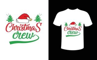 Christmas crew t-shirt design vector