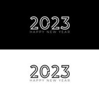 colección de fondo de diseño moderno feliz año nuevo 2023. veinte veintitrés vector de diseño