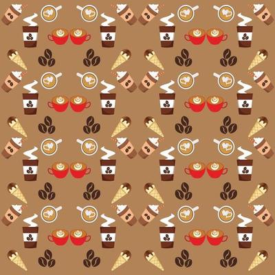 Coffee seamless pattern
