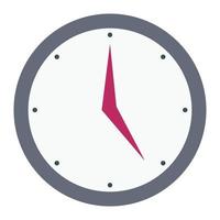 ilustración de vector de reloj en un fondo. símbolos de calidad premium. iconos vectoriales para concepto y diseño gráfico.