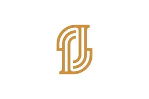 Initial P Monoline Logo Template vector